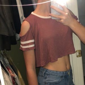 Maroon crop-top from Bozzolo
